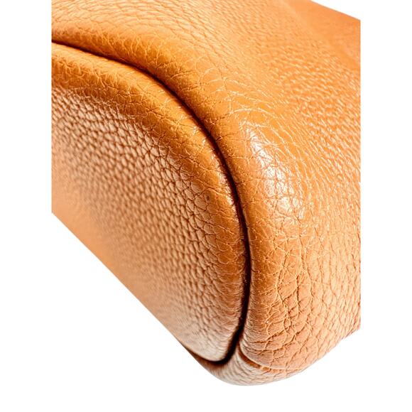 Radley London Leather Crossbody Bag - Soft Caramel Brown Pebbled Leather - Sz M - Picture 10 of 14